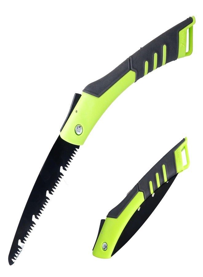 Homdum 7 Inch Foldable Garden Saw Hand Pruning Saw Hand-Powered With Safety Belt Cover For Gardening Camping And Tree Branch Wood Cutting Saw 200 Mm Foldable Pruner Cutter - Image 1